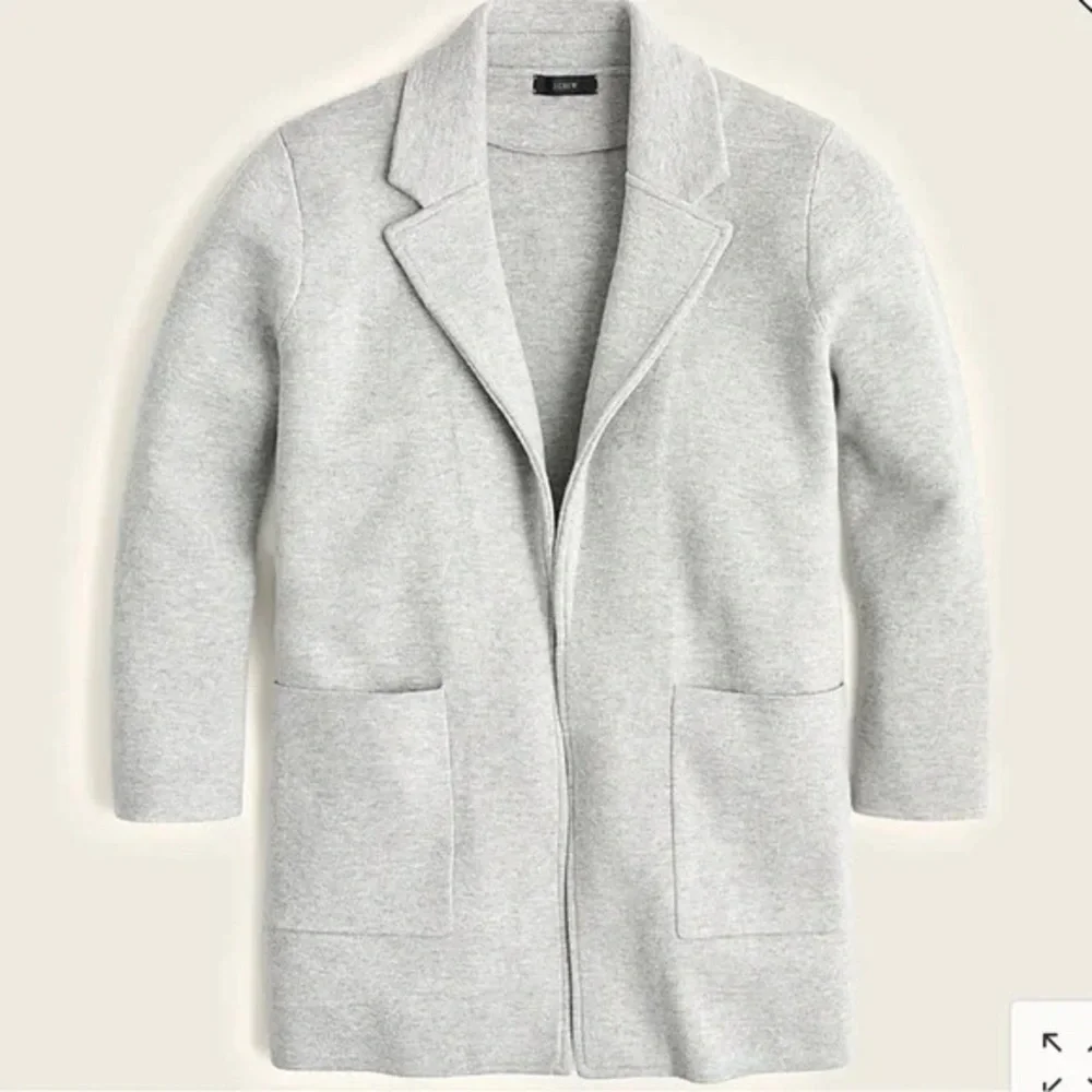 J. Crew Light Grey Merino Wool Blazer Jacket M